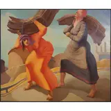 Tunisian Pastoral by Elias Friedensohn, 1983, oil on canvas, [approximate dimensions - canvas: 60" H x 72" W], offered Jun 2026