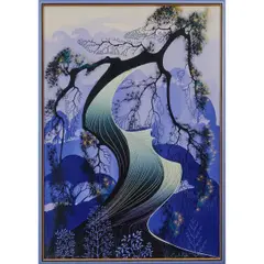 Eyvind Earle, Bonsai, 1987, serigraph, [approximate dimensions -
