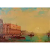 Doge's Palace from the Grand Canal by Charles Clément Calderon, oil on canvas, [approximate dimensions -, offered Jun 2026