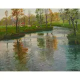 Frits Thaulow, Summer Day, oil on canvas, [approximate dimensions -