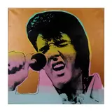 Steve Kaufman, Elvis Aloha, screenprint on canvas, [approximate dimensions - canvas: 38" H x 38" W], initialed and