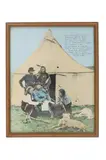 Featured in this lot is this "Custer and Stag Hounds" hand colored by William H. Illingworth, photograph originally, offered Jan 2025