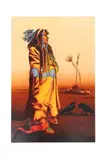 Mandan Warrior, Untitled, oil by john david chapman