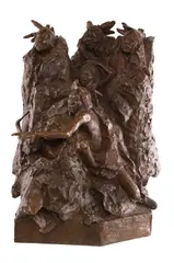Richard Greeves, This is an original, large, bronze of Native American Warriors