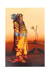 Mandan Warrior, Untitled, oil by john david chapman