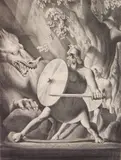 Rockwell Kent, Beowulf: Beowulf and The Dragon, lithograph, 1931