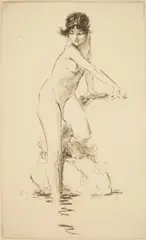 Summer by Troy Kinney, drypoint, 1925, offered Feb 2025