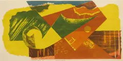 Myron Kozman, Abstraction #209, silkscreen in colors,1 941