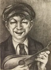 Alexander Kruse, Young Troubadour, lithograph