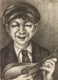 Alexander Kruse, Young Troubadour, lithograph