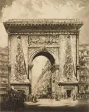 Louis Orr, Porte Saint-Denis, etching