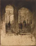 Joseph Pennell, Entrance to Henry VII's Chapel, Westminster, etching, 1905