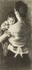 Protected by Raphael Soyer, lithograph, 1938, offered Feb 2025