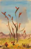 Paul B. Travis, Landscape, watercolor on paper