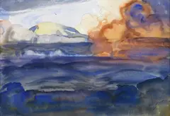 Paul Travis, African Landscape, watercolor on paper