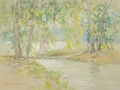 Amelia Watson, Southern Scene color, pencil and watercolor on paper