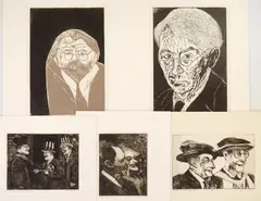 Herbert Road; Maintaining the Tradition; Sholem Aleichem; Souvenir 1960-68 & Worthy Recipients 3 by Sidney Chafetz, etching and 2 woodcuts, all, offered Feb 2025