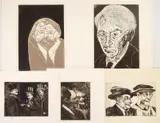 Sidney Chafetz, Herbert Road; Maintaining the Tradition; Sholem Aleichem; Souvenir 1960-68 & Worthy Recipients 3, etching and 2 woodcuts, all