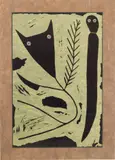 The Angel of Death and his Dagger Assistant relief print in colors, signed, titled and numbered C.S.I:6/15 in by Marvin Jones, pencil, offered Feb 2025