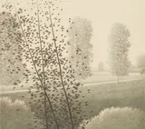 Robert Kipniss, Landscape, lithograph