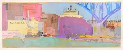 Phyllis Seltzer, Samsel & Seagulls, pastel on paper