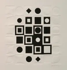 Viktor Vasarely, G-F-F, silkscreen with embossing, 1968