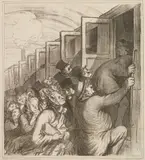 Honoré Daumier, Les Trains de Plaisir, lithograph, 1894, as published in Le Charvari