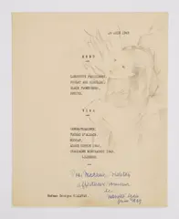 Mariette Lydis, Young Woman, graphite and brown pencil on paper, 1949