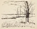 Maurice de Vlaminck, Valle of the Avre, lithograph, 1957, printed by Mourlot