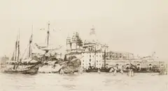 William Walcot, The Salute, drypoint