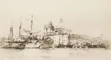 William Walcot, The Salute, drypoint