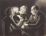 Harold Anchel, 'Fortune Teller lithograph, lithograph