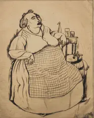 Peggy Bacon, Unknown Lady, drypoint, 1926