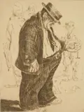 Peggy Bacon, What O'Clock ?, etching, 1929