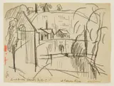 Oscar Florianus Bluemner, Lime Quarry, Vernon- July 15, 1915, pencil on paper, 1915, initialed O. B. in pen lower left
