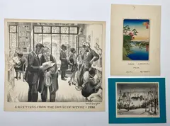 Mabel Dwight, Greetings from the House of Weyhe, lithograph, 1928