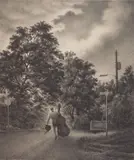 Jackson Lee Nesbitt, Calhoun Street, lithograph, 1990