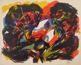 Untitled by Karel Appel, lithograph in colors, 1960, offered Dec 2024