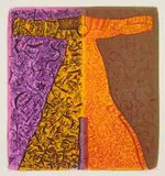 David Jansheski, Angel Dress, etching in colors, 1990