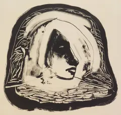 Nathan Oliveira, Variations on a Head II, lithograph, 1964