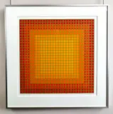 Julian Stanczak, Let It Be Orange, silkscreen in colors, 1981