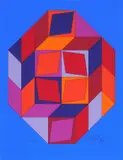 Victor Vasarely, Graham, silkscreen in colors, 1979