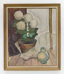 Emil Armin, Still- Life with Flowers, oil on canvas