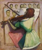 Albert Pels, Young Girl Playing Violin