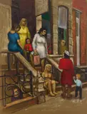 Albert Pels, Gossip on the Front Door Stoop