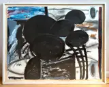 John L. Moore, Bill #2, acrylic and oil stick on paper, 1989