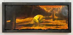 Study for Fuel by George Kozmon, acrylic on paper, 2001, offered Dec 2024