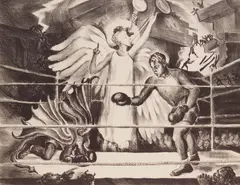 Ruth Starr Rose, Joshua fit de battle of Jericho (No.1), lithograph, 1942