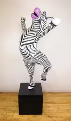 Ann Hanson, Dancing Zebra, mixed media sculpture, 1985