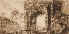 Arco di Rimini etching by Giovanni Piranesi, etching, offered Sep 2024